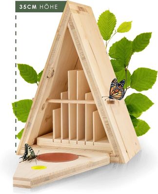 Martenbrown® Schmetterlingshaus/ witterungsbeständiger Schmetterlingskasten
