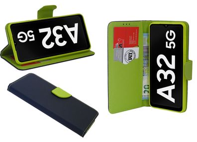 cofi1453® Buch Tasche "Fancy" kompatibel mit Samsung Galaxy A32 5G (A326F) Handy ...