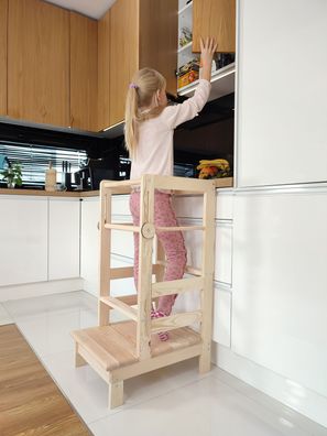 Montessori Lernturm Kitchen Helper Küchenhelfer Kinderplattform Lernstuhl Premium