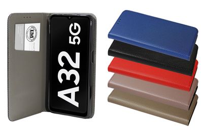 Buch Tasche "Smart" kompatibel mit Samsung GALAXY A04s Handy Hülle Etui Brieftasch...