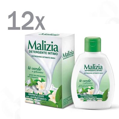 Malizia grüner tee & Jasmin Intimseife Flüssigseife 12x 200 ml ohne Parabene