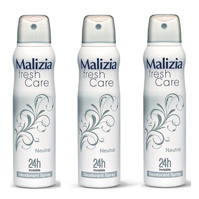 Malizia fresh care deodorant Spray Neutral 24h invisible 3x 150 ml