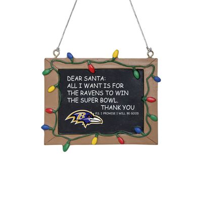 NFL Baltimore Ravens Chalkboard Weihnachten Baumschmuck Anhänger Ornament