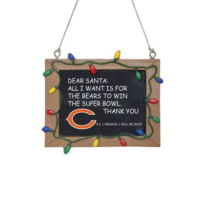NFL Chicago Bears Chalkboard Weihnachten Baumschmuck Anhänger Ornament