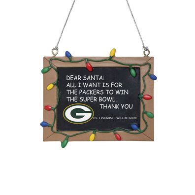 NFL Green Bay Packers Chalkboard Weihnachten Baumschmuck Anhänger Ornament