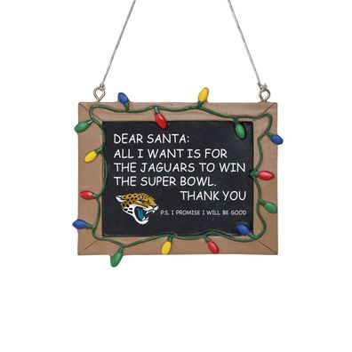 NFL Jacksonville Jaguars Chalkboard Weihnachten Baumschmuck Anhänger Ornament