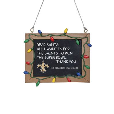 NFL New Orleans Saints Chalkboard Weihnachten Baumschmuck Anhänger Ornament