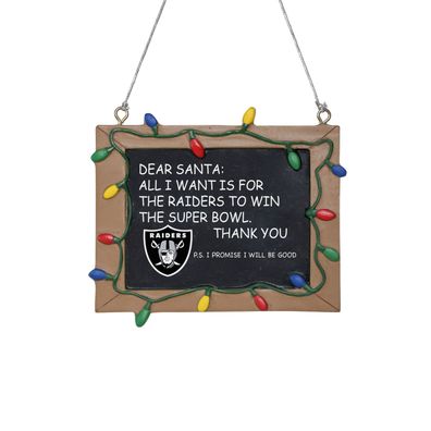 NFL Las Vegas Raiders Chalkboard Weihnachten Baumschmuck Anhänger Ornament