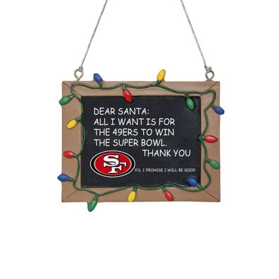 NFL San Francisco 49ers Chalkboard Weihnachten Baumschmuck Anhänger Ornament