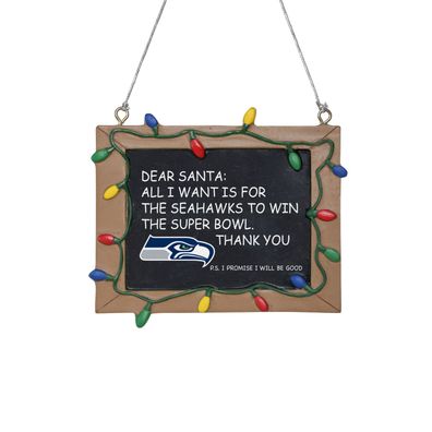 NFL Seattle Seahawks Chalkboard Weihnachten Baumschmuck Anhänger Ornament