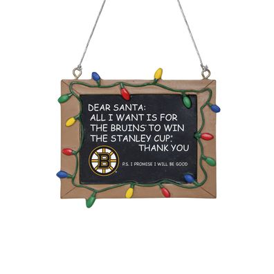 NHL Boston Bruins Chalkboard Weihnachten Baumschmuck Anhänger Ornament