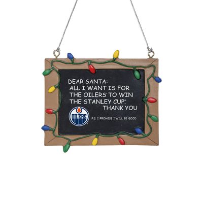 NHL Edmonton Oilers Chalkboard Weihnachten Baumschmuck Anhänger Ornament