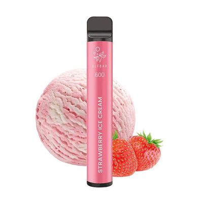 ELFBAR 600 Strawberry Ice Cream Nikotinfrei e-Zigarette ELF BAR® e-Shisha Vape