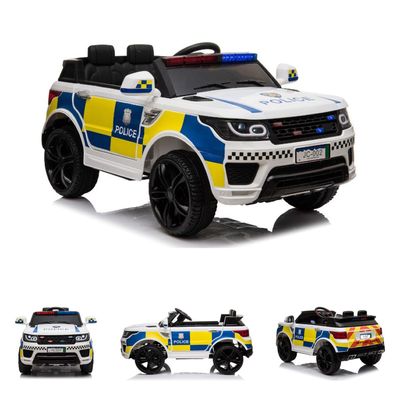 Kinder Elektroauto Polizei RR002 Polizei-Lichter Sirene MP3 USB Fernsteuerung