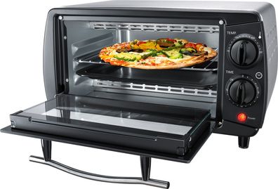 Steba Mini-Backofen KB 9.2, High-Speed Quarzheizkörper, Timer, Doppel-Glastür