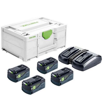 Festool Energie Set Schnellladegerät Akkupack SYS Systainer 577136 5,2 TCL6DUO