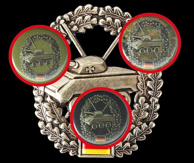 Panzeraufklärer"Button" Bundeswehr/ Veteran/ Bw/ Reservist/ Barettabz./ Anstecker