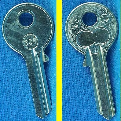 Schlüsselrohling Börkey 306 für verschiedene Yale Möbelzylinder, Stahlschränke