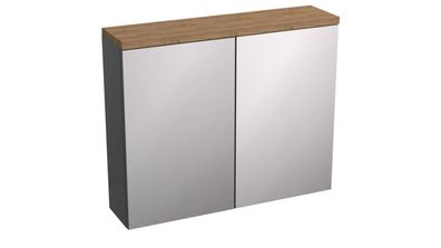 INOBA Spiegelschrank - Badezimmerschrank mit Ablagen - Badschrank 60cm / 80 cm