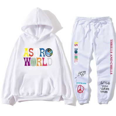 Hoodies Buchstaben Streetwear + Hosen, Herren Pullover Sweatshirt