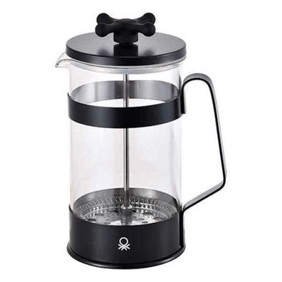 Kolben-Kaffeemaschine Benetton Schwarz Borosilikatglas black (600 ml)