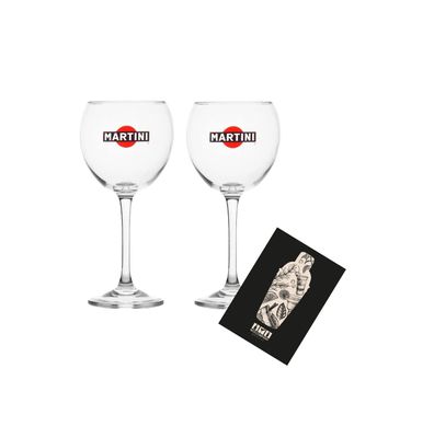 Martini 2er Set Ballon Glas aus Acryl / 2x Cocktail Glas Gläser aus Hartplastik