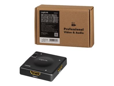 LogiLink Switch HDMI 3x1-Port, 1080p/60Hz, Mini, HDCP, CEC