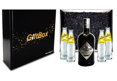 Mixcompany Geschenkset - Needle Masterpiece Dry Gin 0,5L (45% Vol) + 4 x Schwep