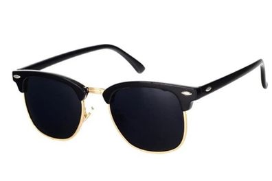 Halbrandlose Damen Herren polarisierte klassische Markendesigner Retro-Sonnenbrille
