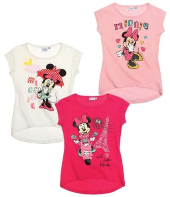 3 x Disney Minnie Maus T-Shirts 100% Baumwolle
