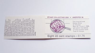 Markenheftchen USA 1986 Briefmarkensammeln