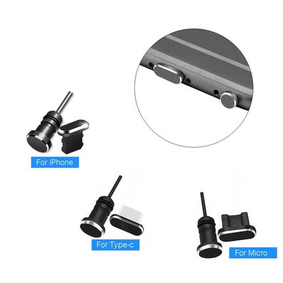 Kopfhörer-Staubstecker, Micro-USB-Typ-C-Ladeanschlussstecker