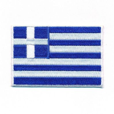 60 x 35 mm Griechenland Flagge Athen Greece Patch Aufnäher Aufbügler 0637 B