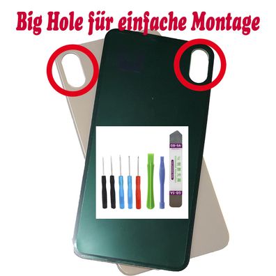 BIG HOLE Akkudeckel Für iPhone XS MAX Backcover Rückcover Rückoberschale Deckel ...