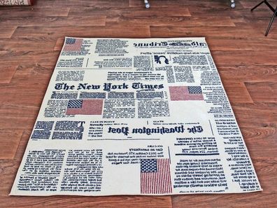 Seidenglanzteppich New York Times Zeitung Teppich Edles Design mehrere Größen
