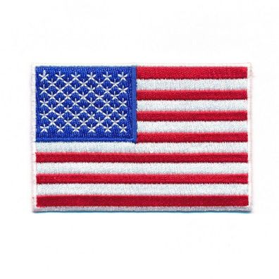 80 x 50 mm Amerika Flagge USA Flag Washington Patch Aufnäher Aufbügler 0640 X