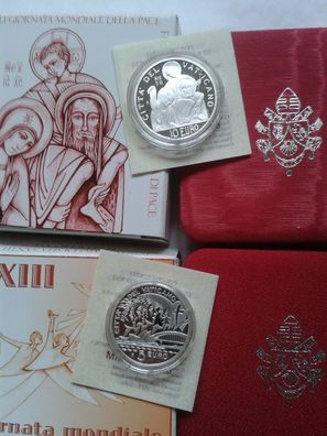 Original 5 + 10 euro 2008 PP Vatikan Papst Benedikt XVI. 40g Silber