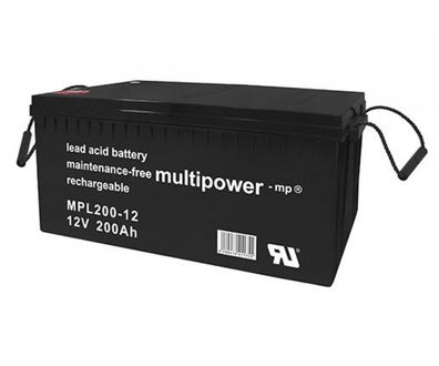 Multipower Blei-Akku MPL200-12 Pb Batterie 12V / 200Ah