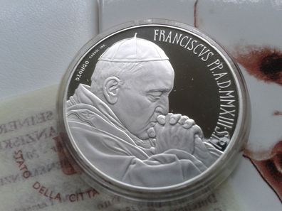 Original 5 euro 2013 PP Vatikan Papst Franziskus Pontifikatsbeginn 18g Silber