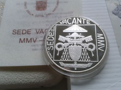 Original 5 euro 2004 PP Vatikan Sede vacante Sedisvakanz 18g Silber