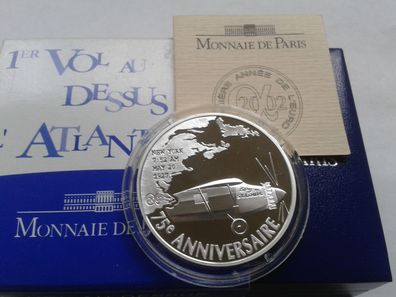 Original 1,5 euro 2002 PP Frankreich Charles Lindbergh Transatlantikflug Silber