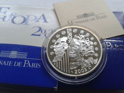 Original 1,5 euro 2003 PP Frankreich Europa 22,2g Silber