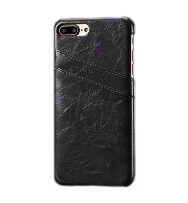 Case für Apple iPhone 8 Plus 5.5 Zoll Tasche mit 2 Kartenfächern Hardcase in Leder...