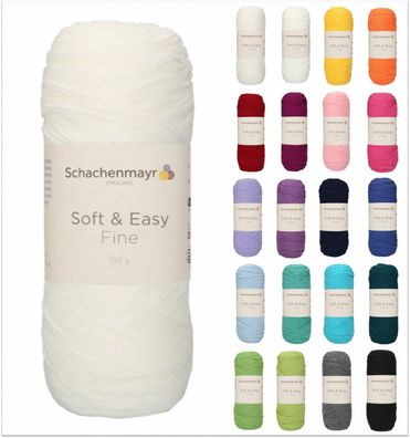 100g Schachenmayr Soft & Easy Fine Garn Wolle zum Stricken Häkeln GP 44,90€/ kg