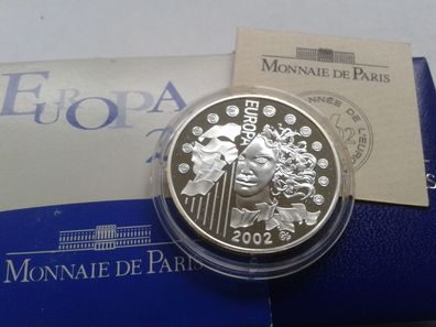 Original 1,5 euro 2002 PP Frankreich Europa Marianne 22,2g Silber