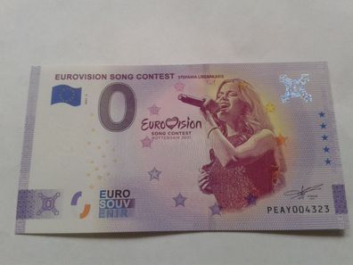 0 euro Schein Souvenirschein Eurovision Song Contest Stefania Liberakakis 2021-3