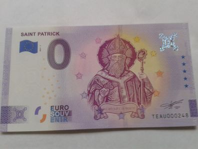 0 euro Schein Souvenirschein Saint Patrick 2021-1