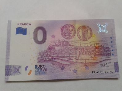 0 euro Schein Souvenirschein Krakow 2021-1 Souvenirschein Krakau 2021-1
