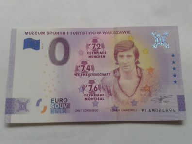 0 euro Schein Souvenirschein Muzeum Sportu ITurystiki Leslaw Cmikiewicz. 2021-5