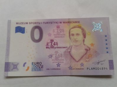 0 euro Schein Souvenirschein Muzeum Sportu I Turystiki Jan Domarski 2021-6